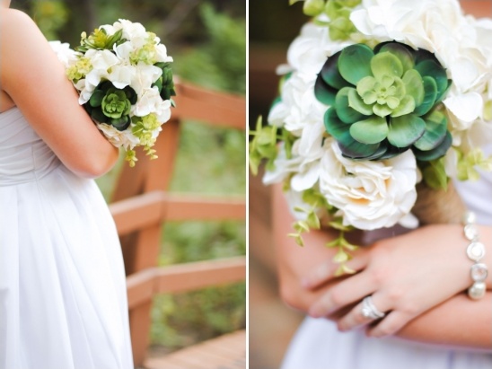 succulent wedding bouquet