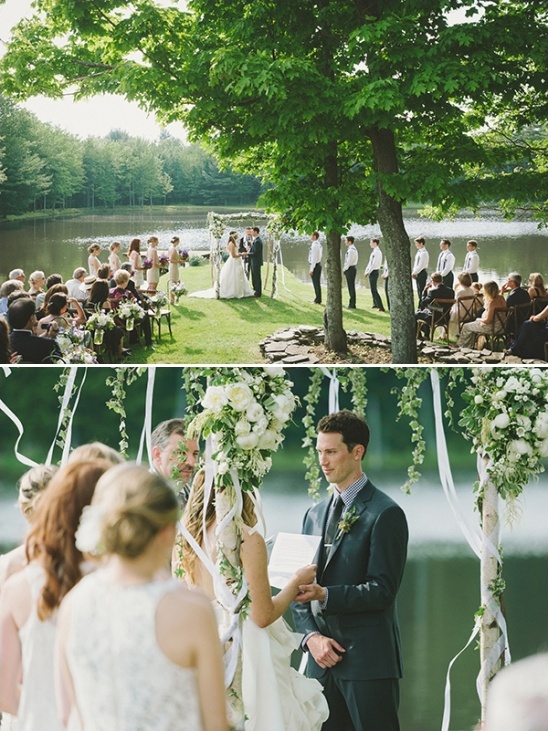 Ithaca NY lakeside wedding ceremony