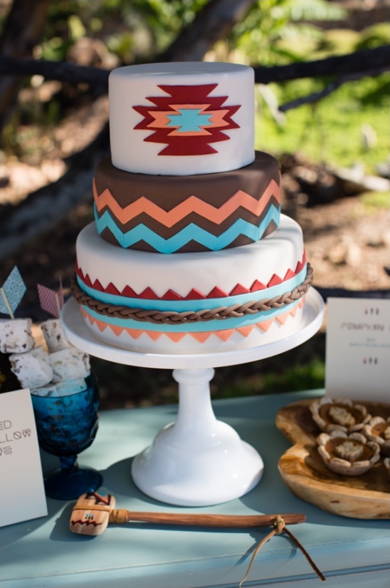 tribal print cake