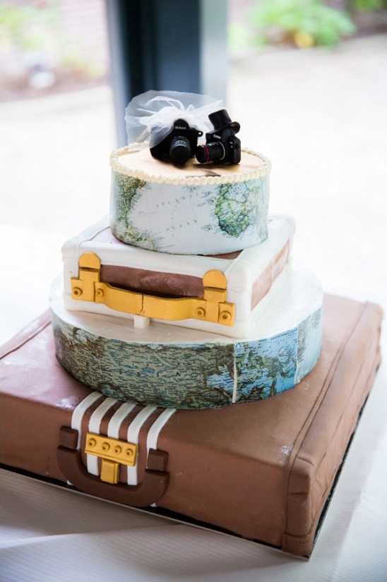 Travel themed cake