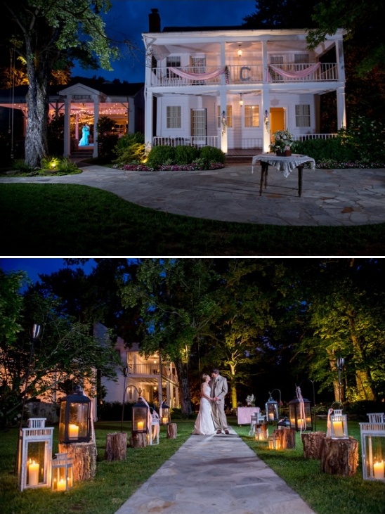 evening outdoor wedding lighting ideas