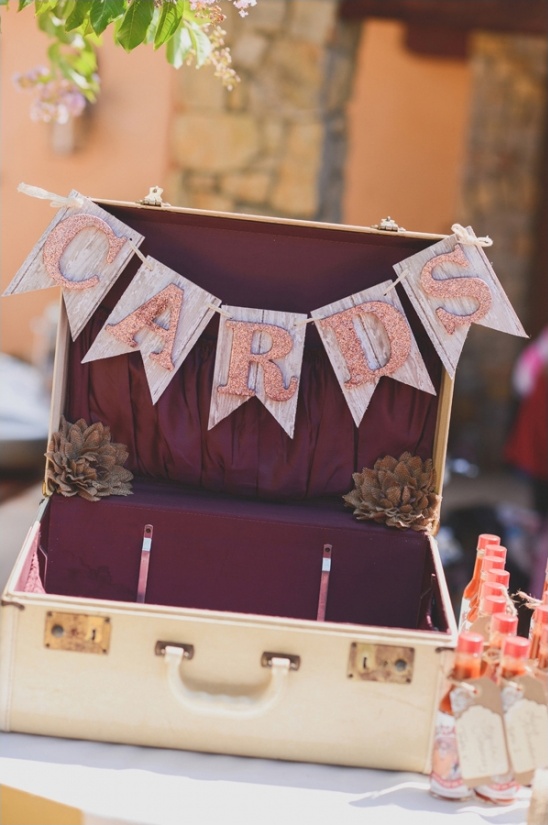 suitcase for wedding cards