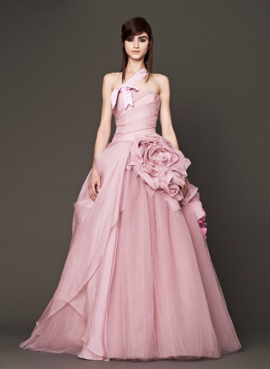 Vera Wang Pink Wedding Gowns