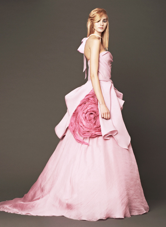 Vera Wang Pink Wedding Gowns