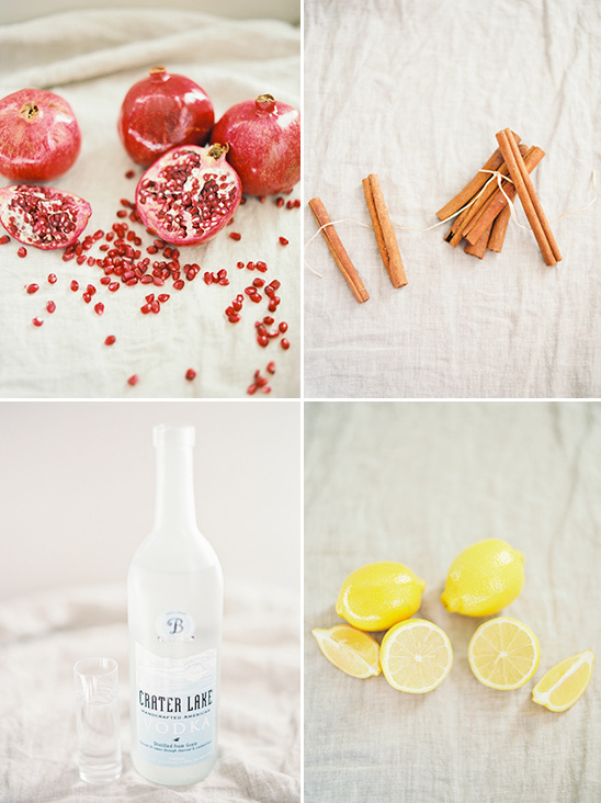 Pomegranate cinnamon lemon drink ingredients