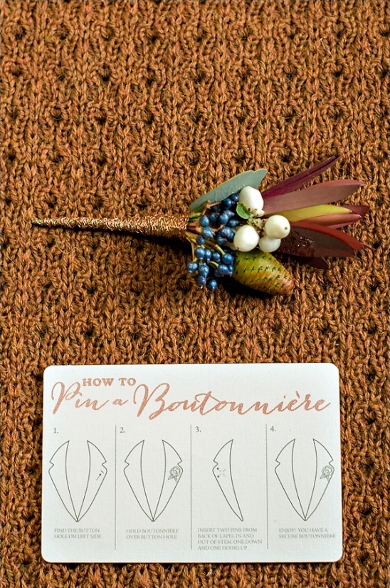 how to pin a boutonniere instructions