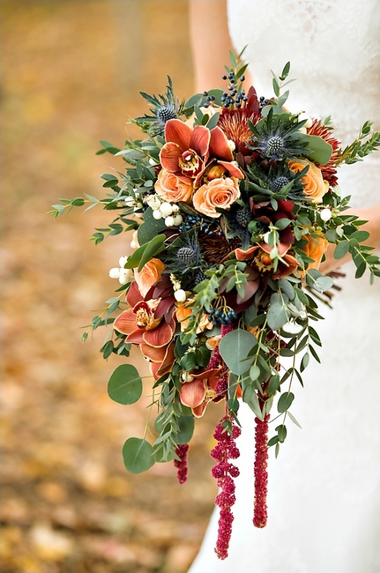 copper inspired wedding bouquet by prestige floral studio