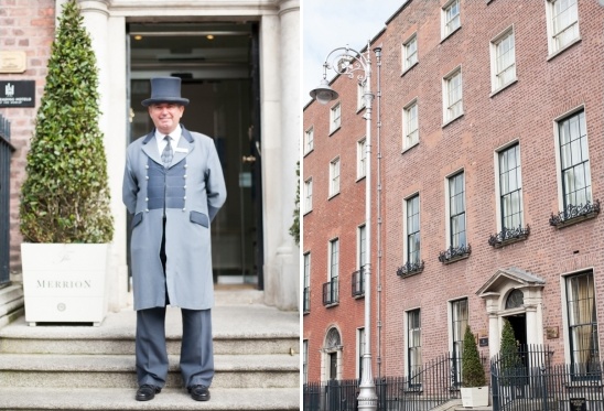 Hotel security guard at Merrion entrance
