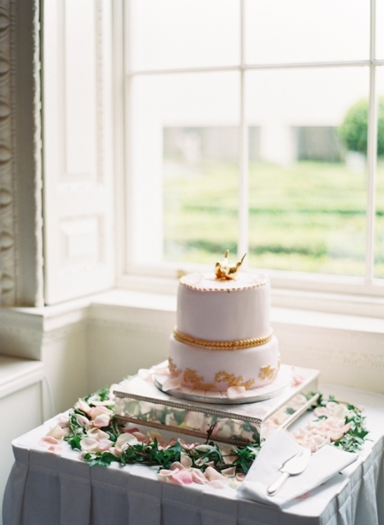 Pretty two-tiered wedding cake