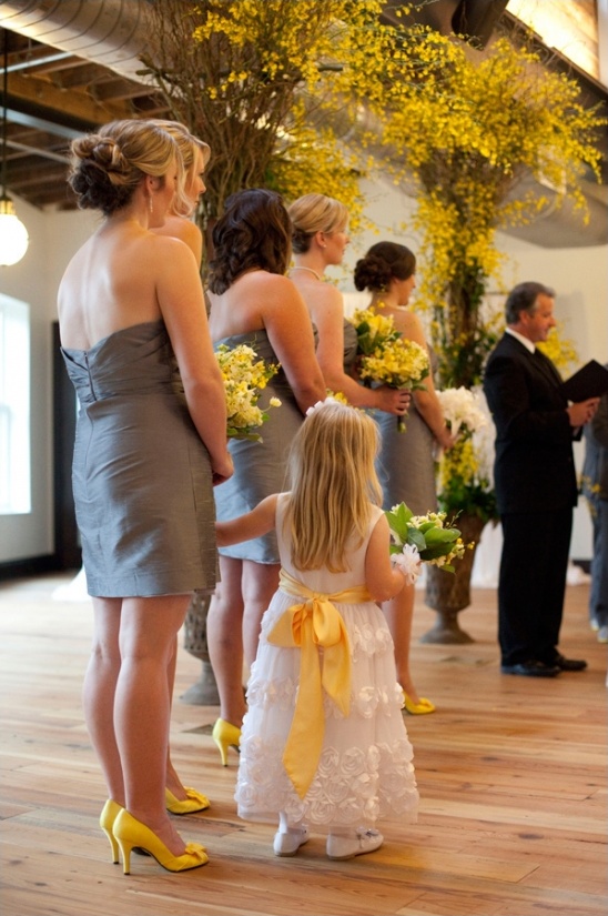 yellow and grey wedding at the oxford exchange