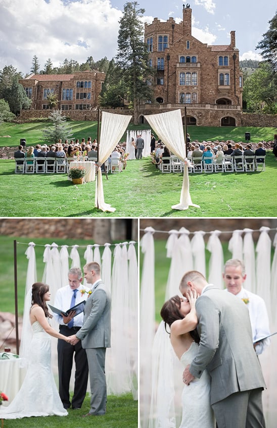 wedding ceremony at a castle