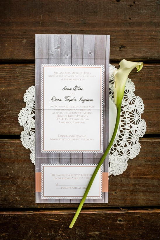 country chic wedding stationery
