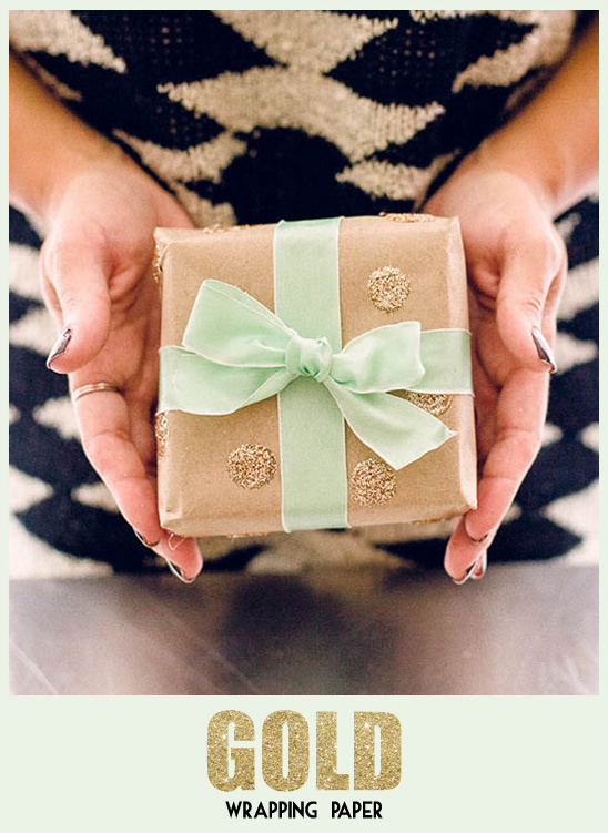 DIY Gold Wrapping Paper