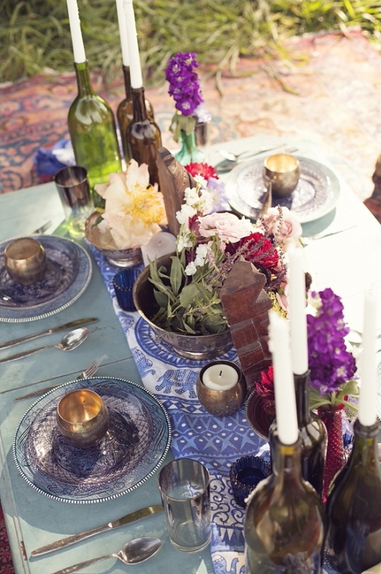 boho chic table decor