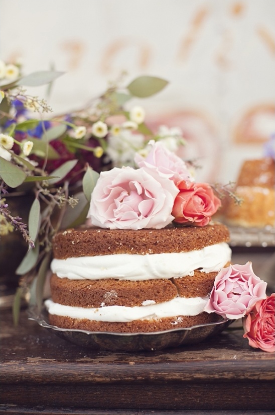 naked wedding cake