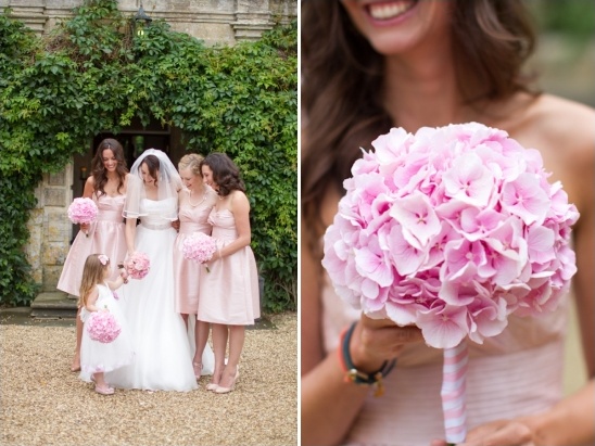pink bridesmaid bouquet by jamie aston