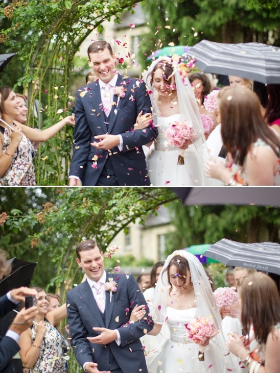 rose petal toss after wedding