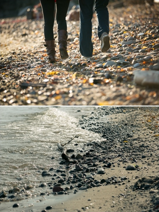 great engagement session idea: take a walk on the beach