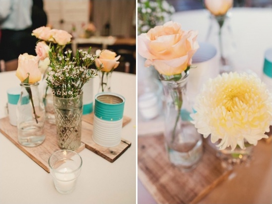 rustic upcycled centerpieces