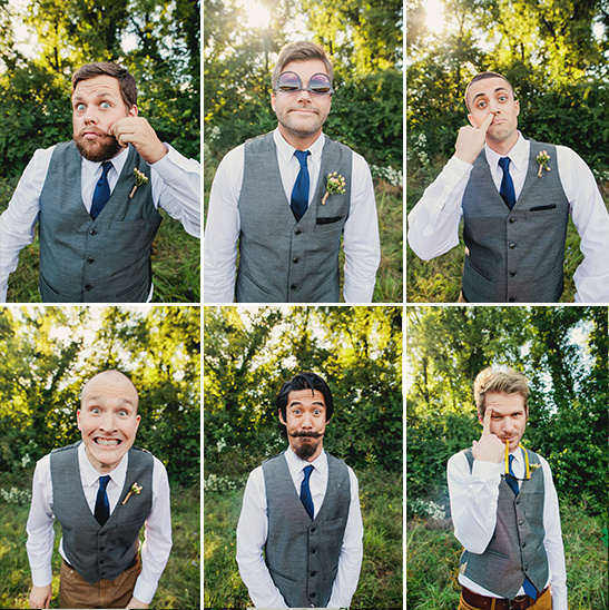 goofy groomsmen faces
