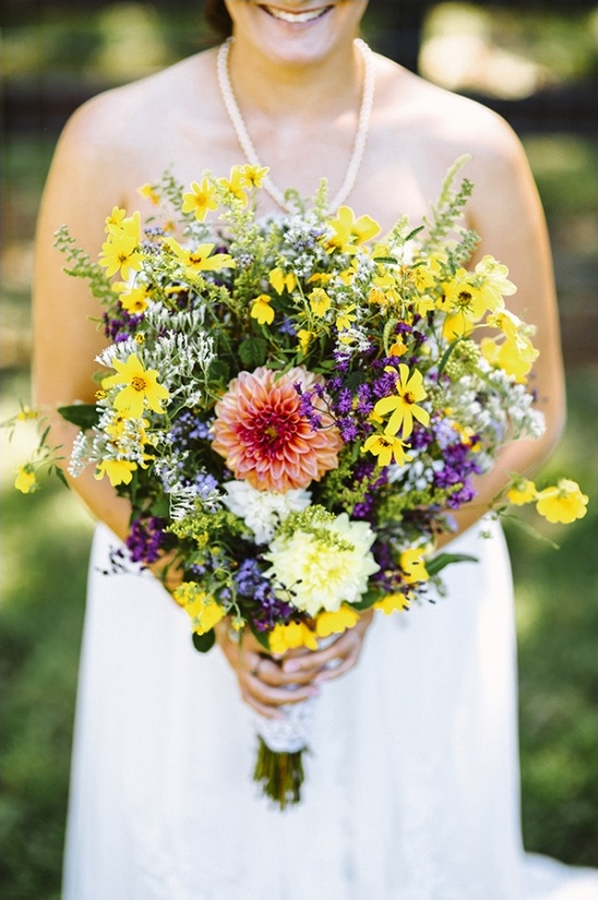 brightly colored wildflower bouquet
