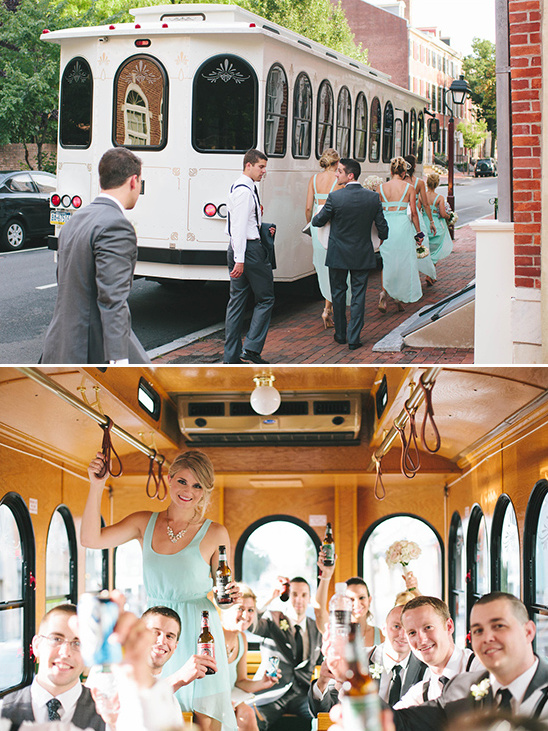 Cescaphe Trolley for transporting wedding party to the reception