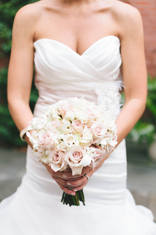 light pink and white bridal bouquet by Beautiful Blooms
