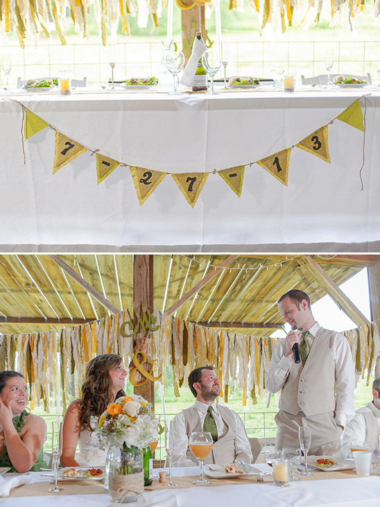 Rustic wedding date banner: 7-2-7-13