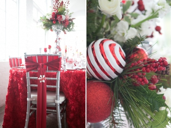 red and green holiday table
