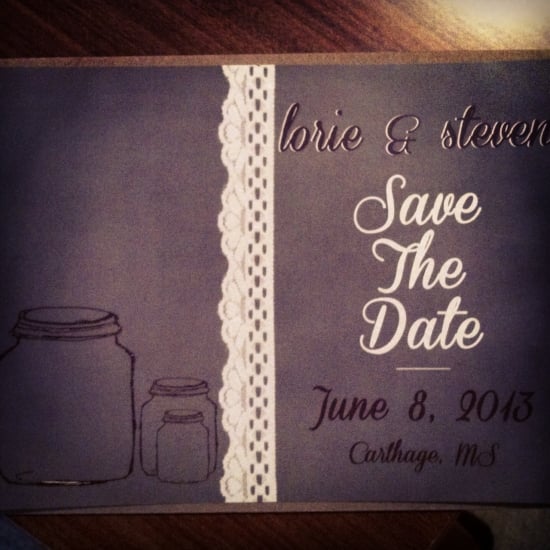 Mason Jar Save the Dates