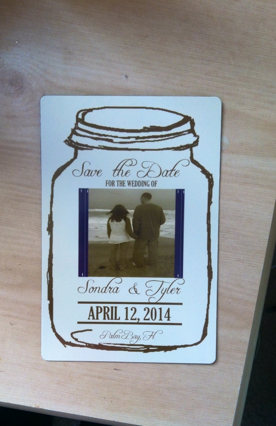 Mason Jar Save the Dates