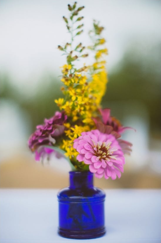 blue cobalt vase with florals