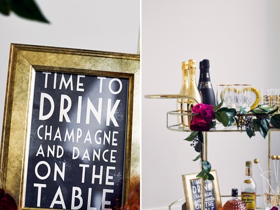 drink champange sign