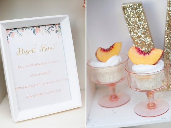 peach wedding desserts