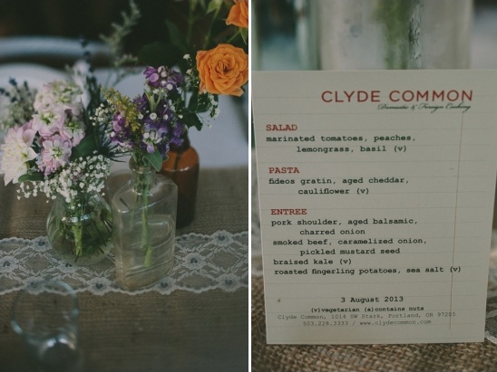 wedding menu