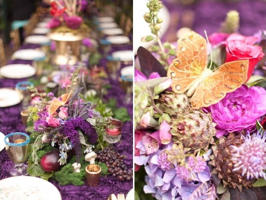 purple floral arrangements