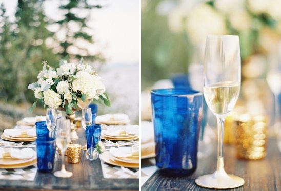 blue and gold wedding ideas