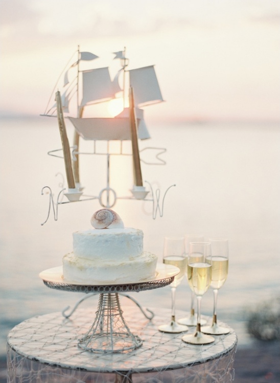 nautical inspired wedding cake