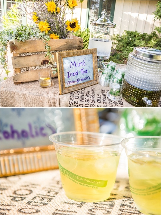 Mint iced tea, non-alcoholic drink