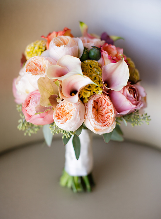Beautiful pastel wedding bouquet