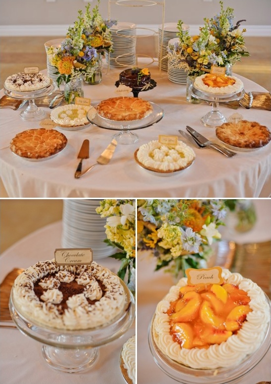 pie dessert table