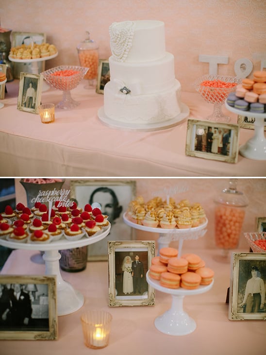 peach wedding desserts