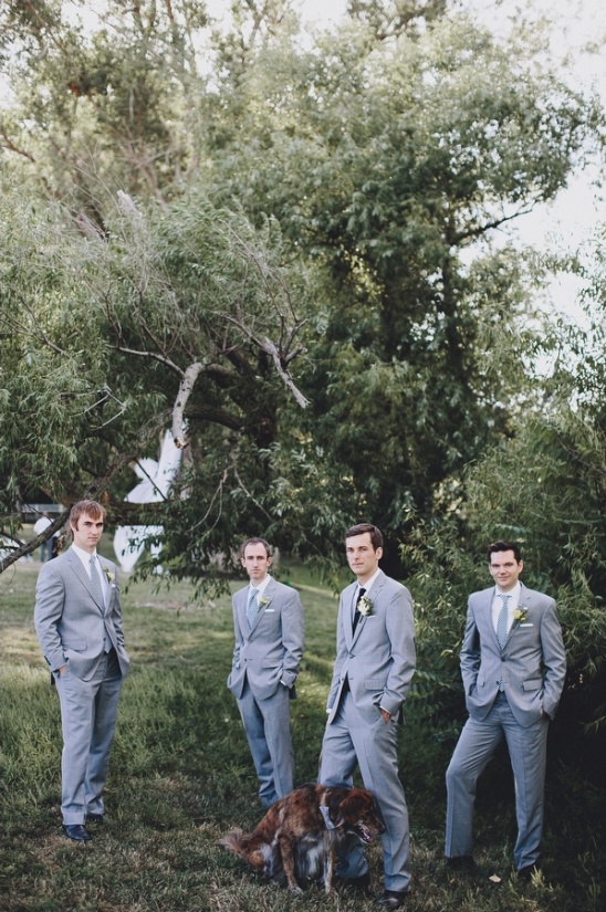 gray groomsmen looks