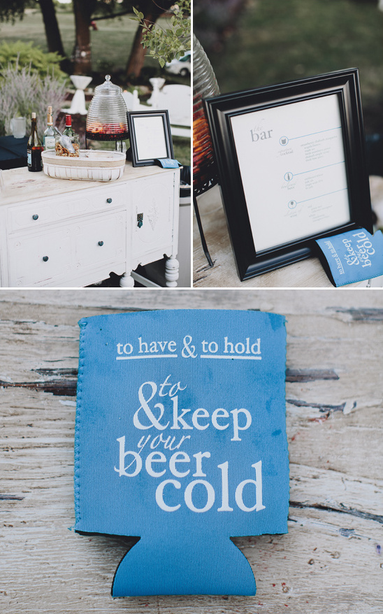 Wedding beer cozy: To have and to hold, and to keep your beer cold