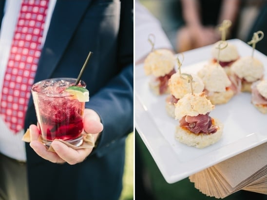fancy sliders and cocktails