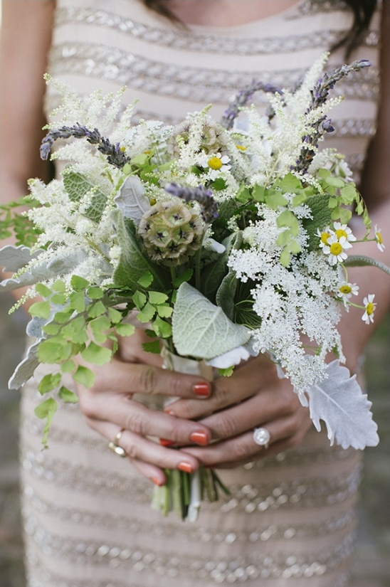 assorted greenery bridesmaid bouquet