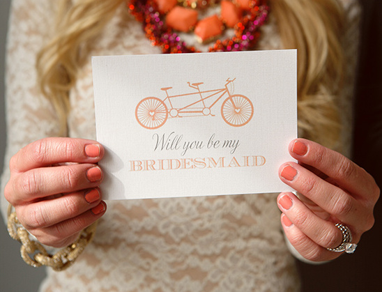 Bridal card asking to be bridesmaid