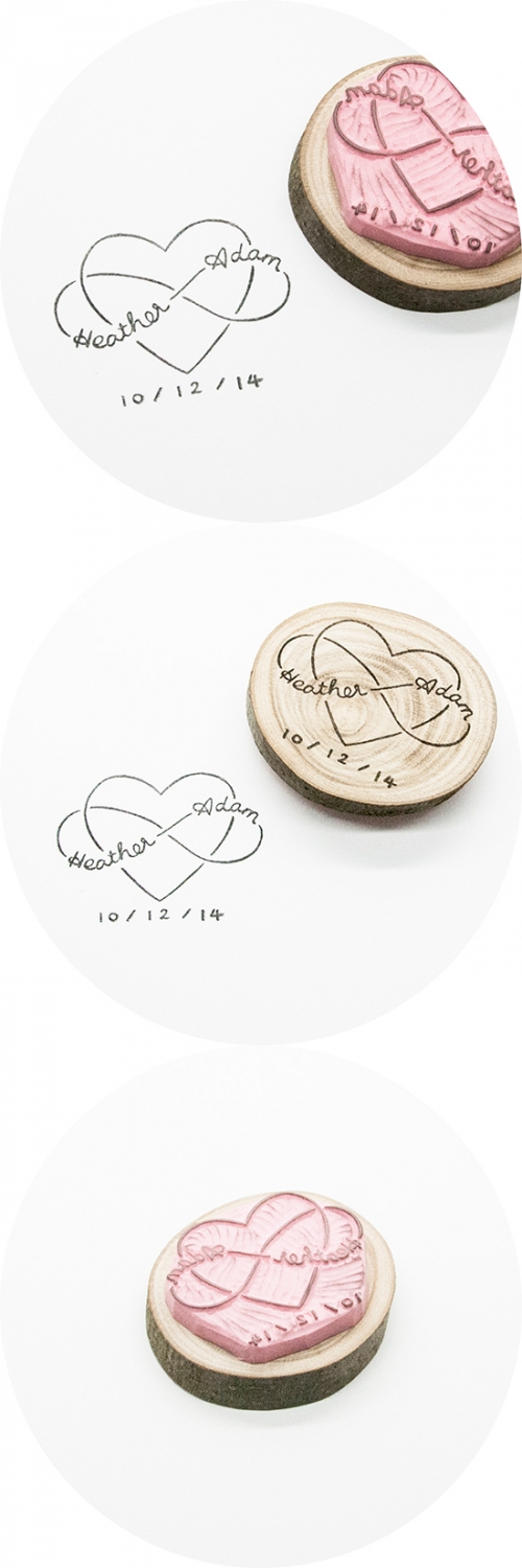 Handmade Rubber Stamp for Infinite Love