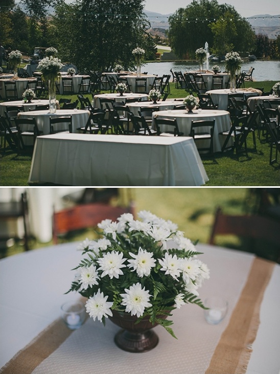 simple outdoor wedding reception decor