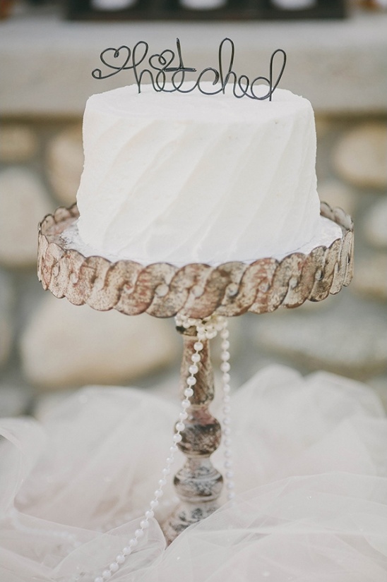 hitched cake topper